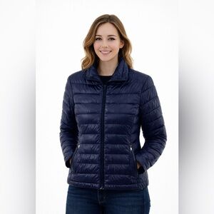 Women's Blue Quilted Jacket
